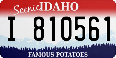 ID license plate I810561