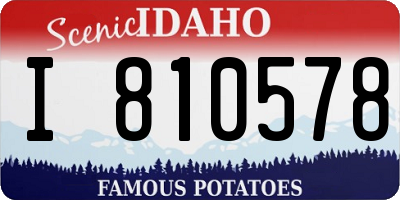 ID license plate I810578