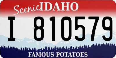 ID license plate I810579