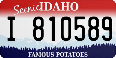 ID license plate I810589