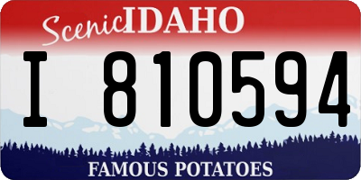 ID license plate I810594