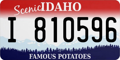 ID license plate I810596