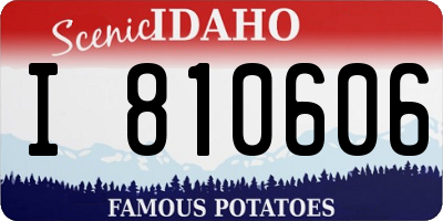 ID license plate I810606