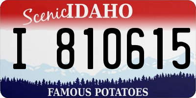 ID license plate I810615