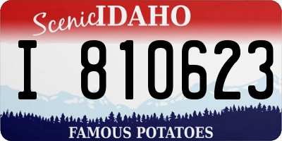 ID license plate I810623