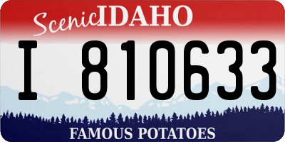 ID license plate I810633
