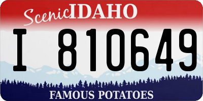 ID license plate I810649
