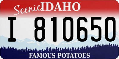 ID license plate I810650