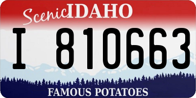 ID license plate I810663