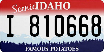 ID license plate I810668