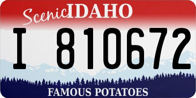 ID license plate I810672