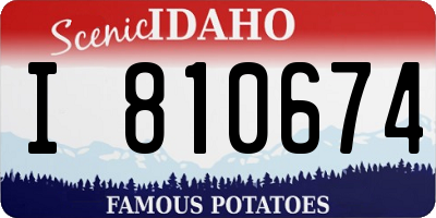 ID license plate I810674