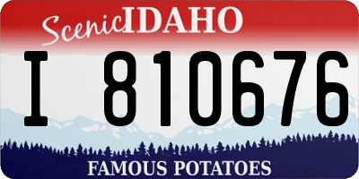 ID license plate I810676