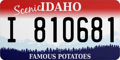 ID license plate I810681