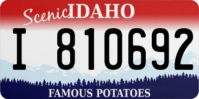 ID license plate I810692