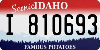 ID license plate I810693