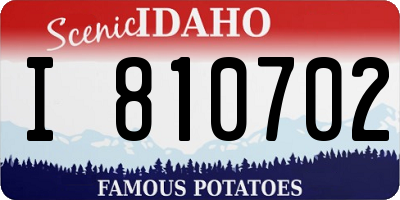 ID license plate I810702