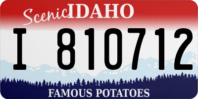 ID license plate I810712