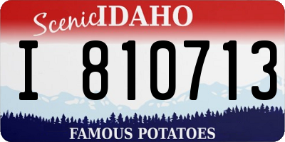 ID license plate I810713