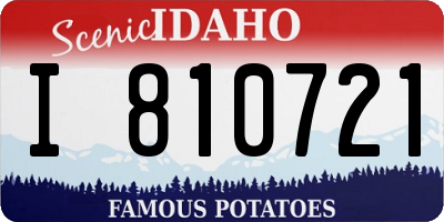 ID license plate I810721