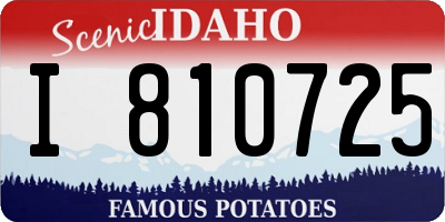 ID license plate I810725