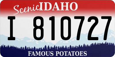 ID license plate I810727