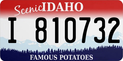 ID license plate I810732