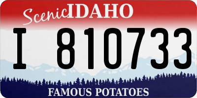 ID license plate I810733