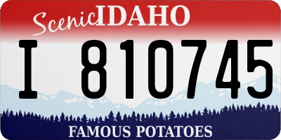 ID license plate I810745