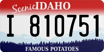 ID license plate I810751