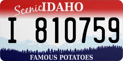 ID license plate I810759