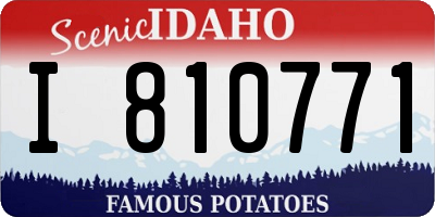 ID license plate I810771