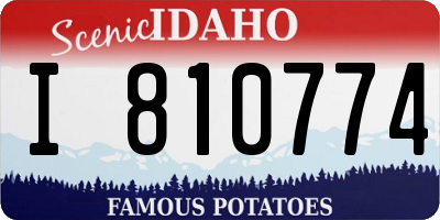 ID license plate I810774