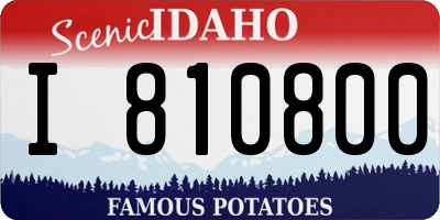 ID license plate I810800