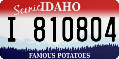 ID license plate I810804