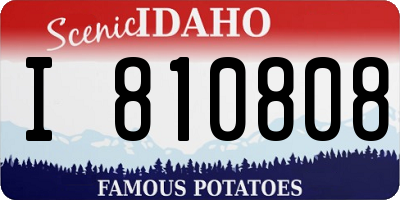 ID license plate I810808