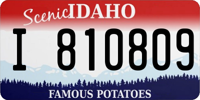 ID license plate I810809