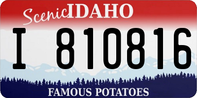 ID license plate I810816