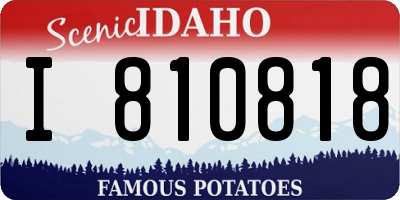 ID license plate I810818