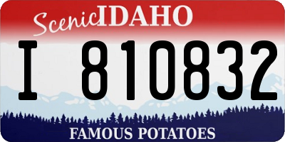ID license plate I810832