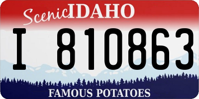 ID license plate I810863