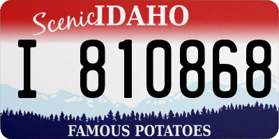 ID license plate I810868