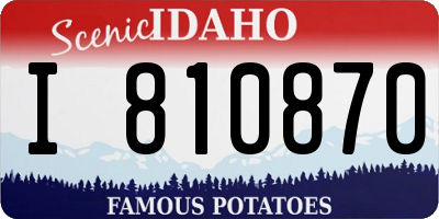 ID license plate I810870