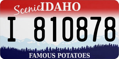 ID license plate I810878