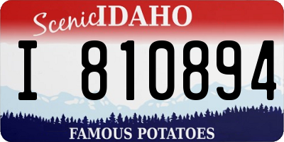 ID license plate I810894