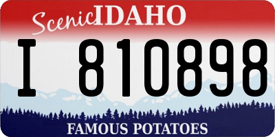 ID license plate I810898