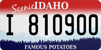 ID license plate I810900