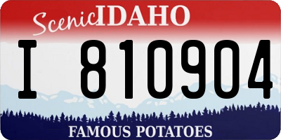 ID license plate I810904