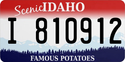 ID license plate I810912