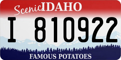 ID license plate I810922